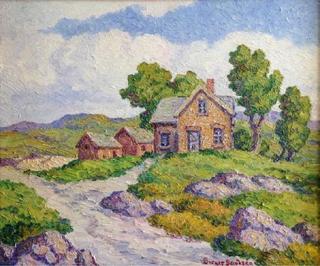 Birger Sandzen "Once a Home" 20 x 24 inches, oil on board, excellent condition! New Acquisition! AVAILABLE