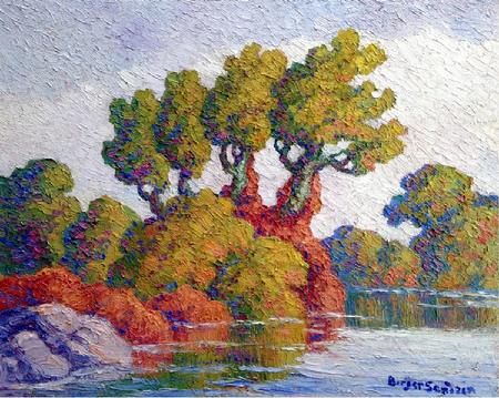 Birger Sandzen "Smokey Hill River, 1946" 16x20 inches, excellent condition! New Acquisition  For Sale